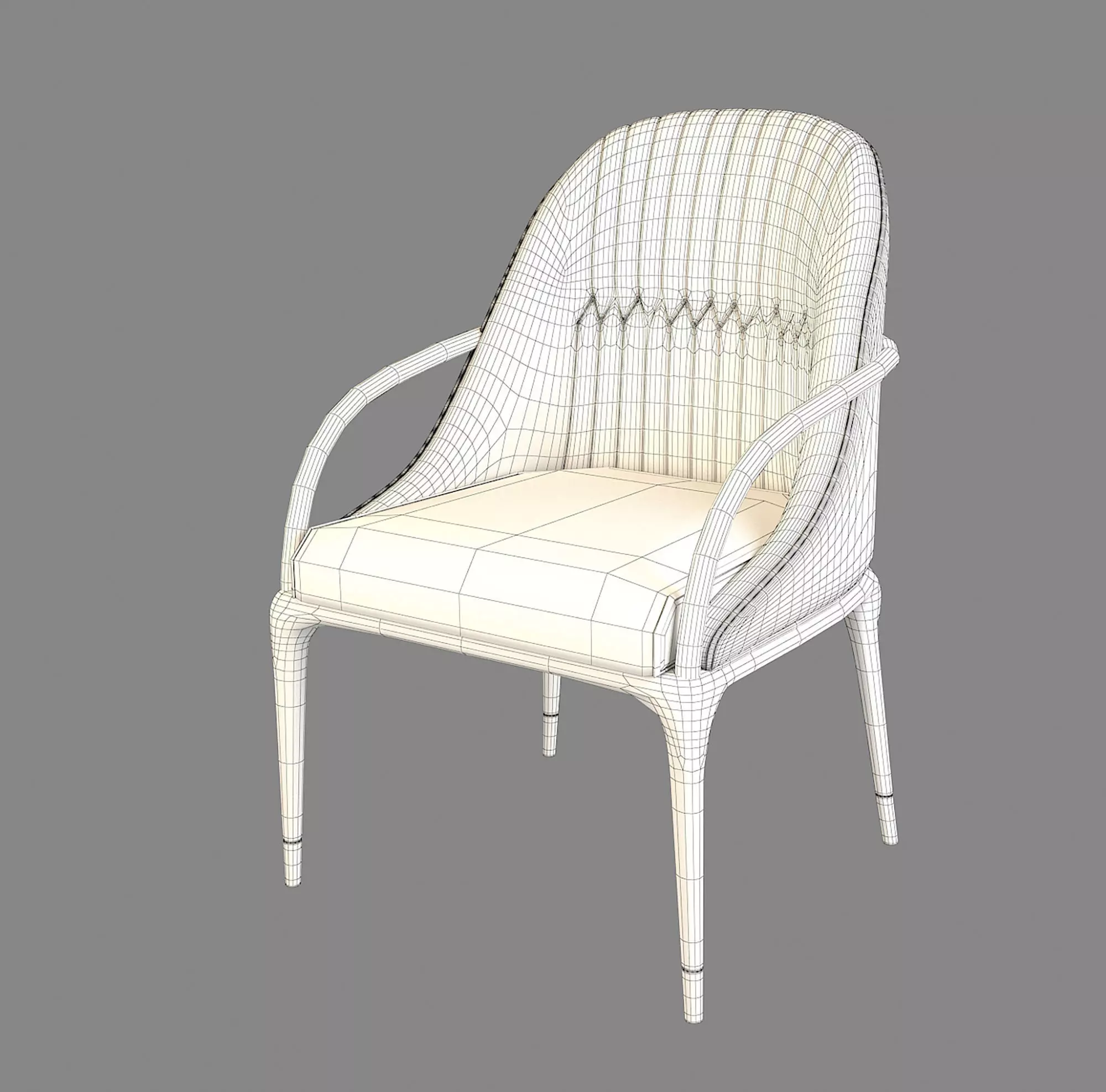 Modern Dining Table and Chairs 7 3D model_10