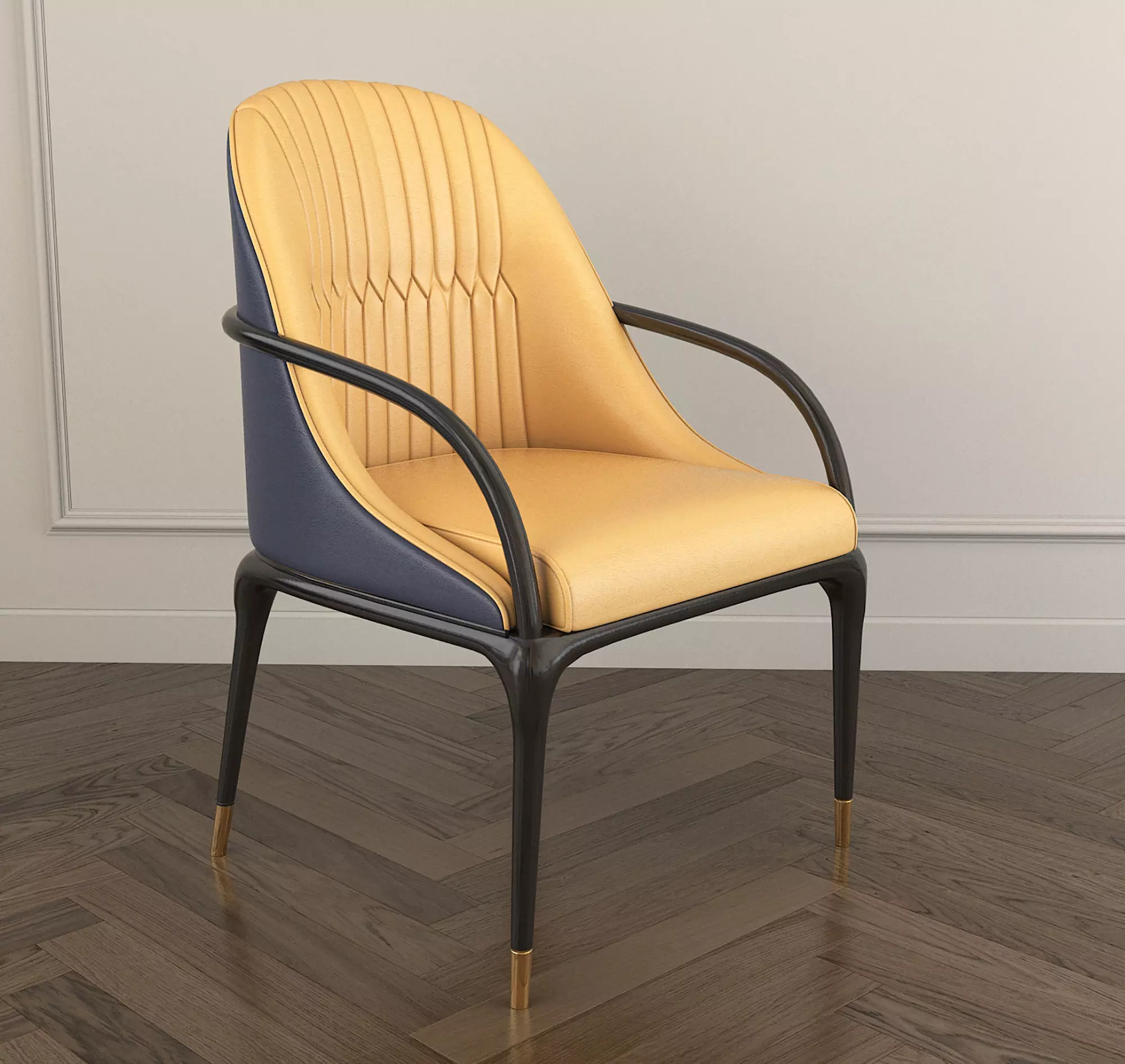 Modern Dining Table and Chairs 7 3D model_5