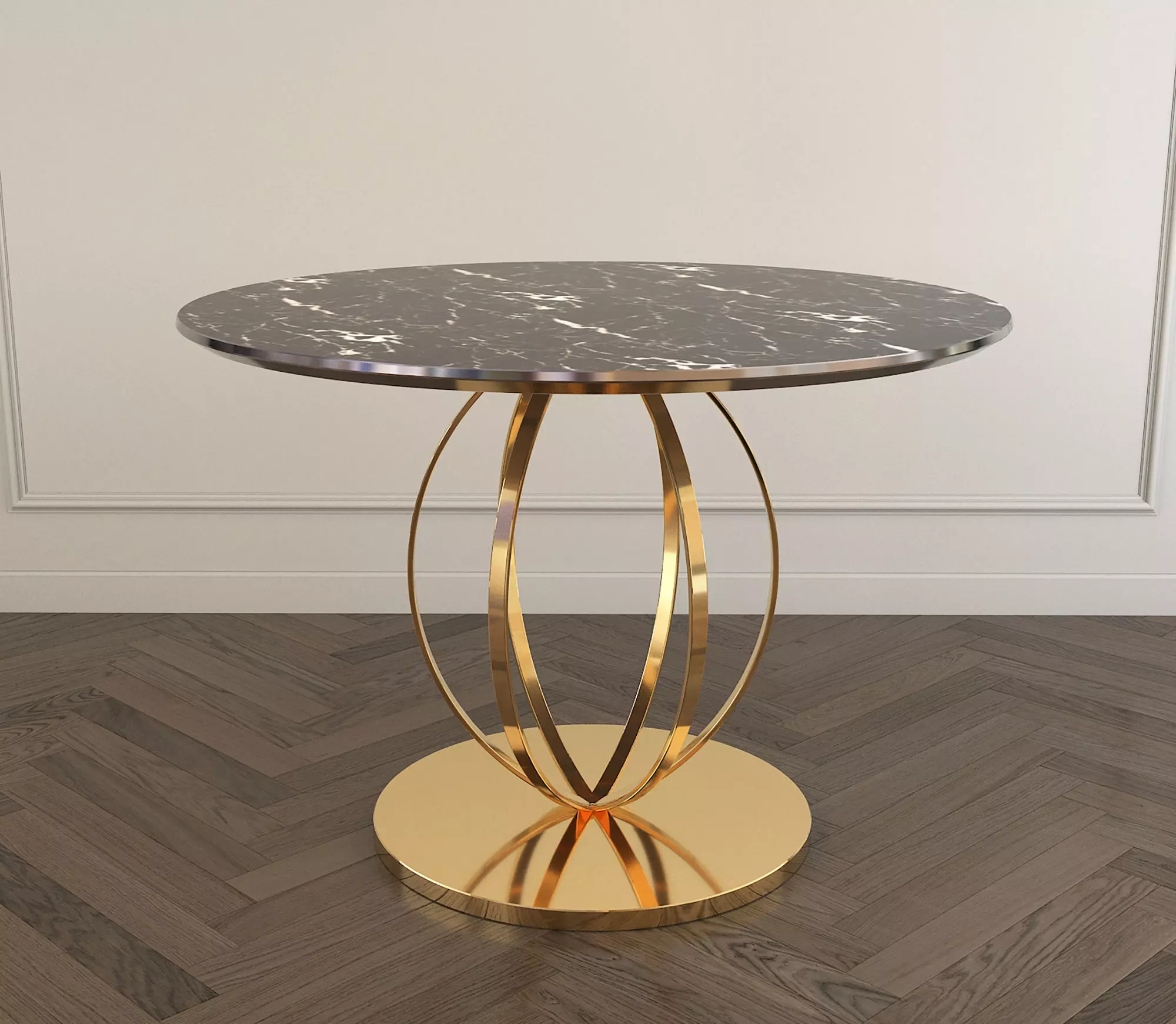 Modern Dining Table and Chairs 7 3D model_7