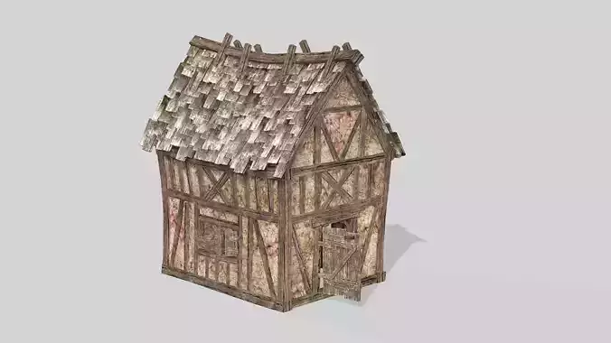 Thatch Hut House 03 For Games and Films 3D Model Low-poly 3D model