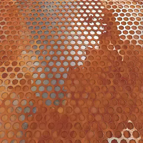 Weathered Honeycomb Plate 3D Model