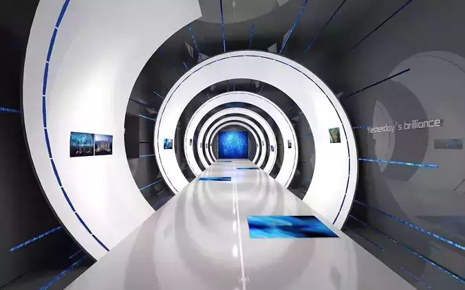 Futuristic Exhibition Tunnel
