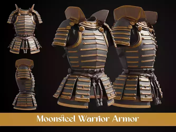 Stylized Samurai Armor - Moonsteel Warrior