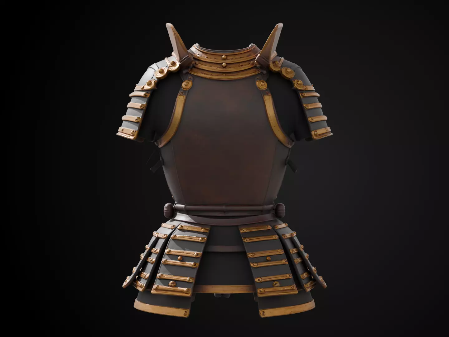Stylized Samurai Armor - Moonsteel Warrior 3D print model_6
