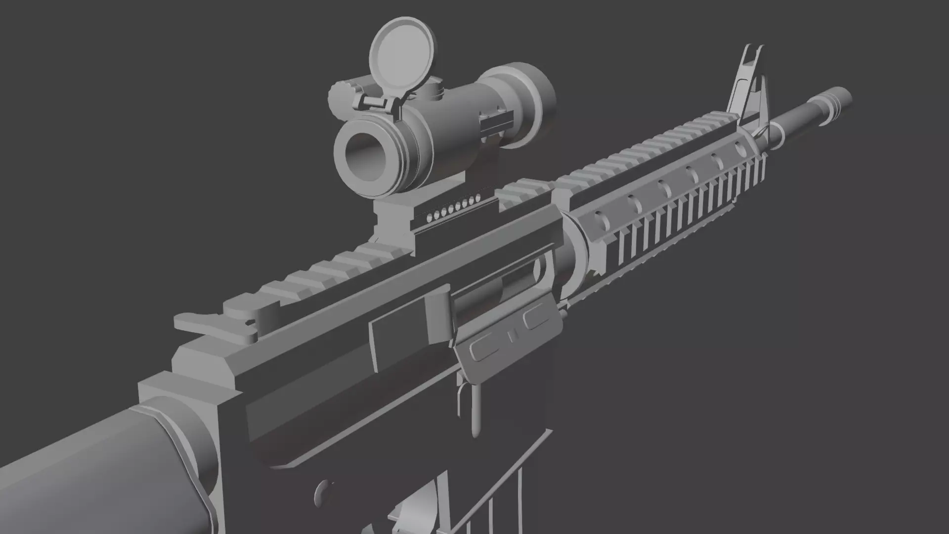 Colt M4 Low-poly 3D model_19