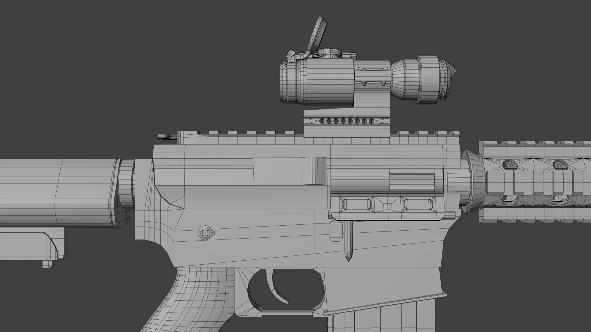 Colt M4 Low-poly 3D model_25