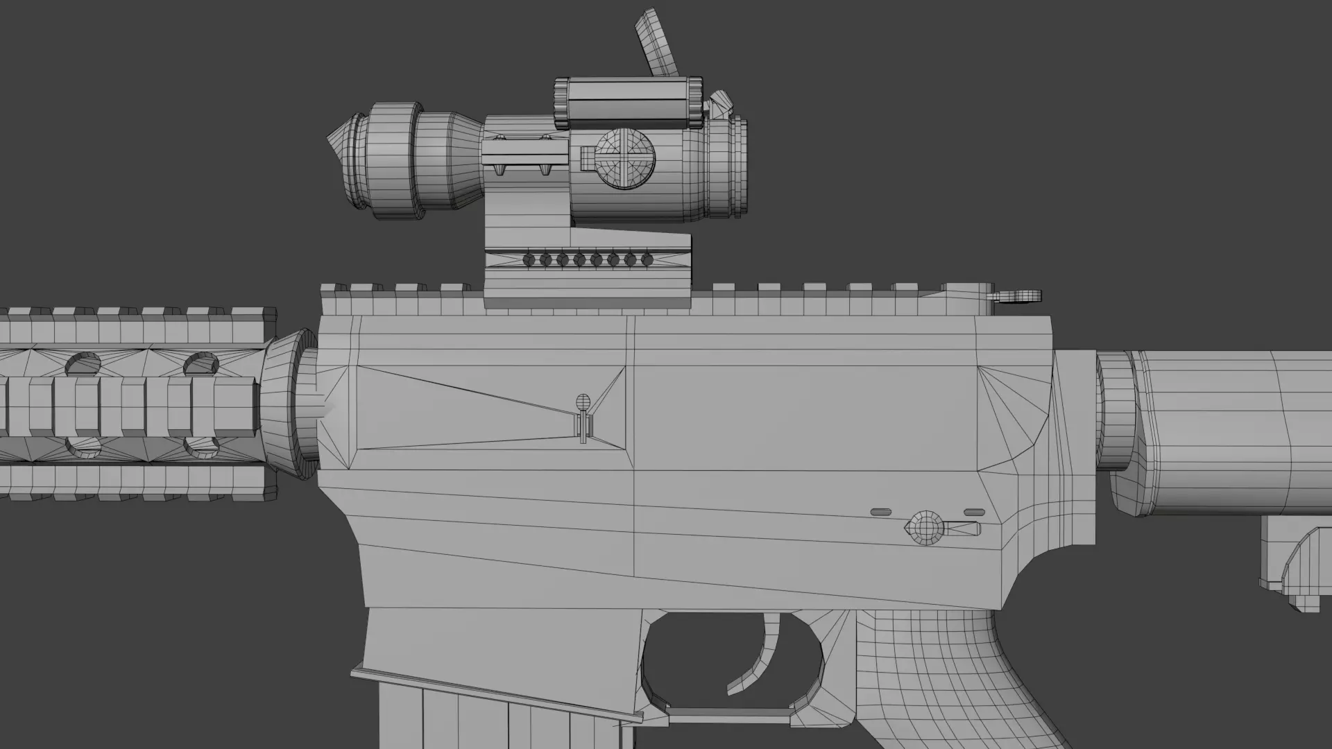Colt M4 Low-poly 3D model_23