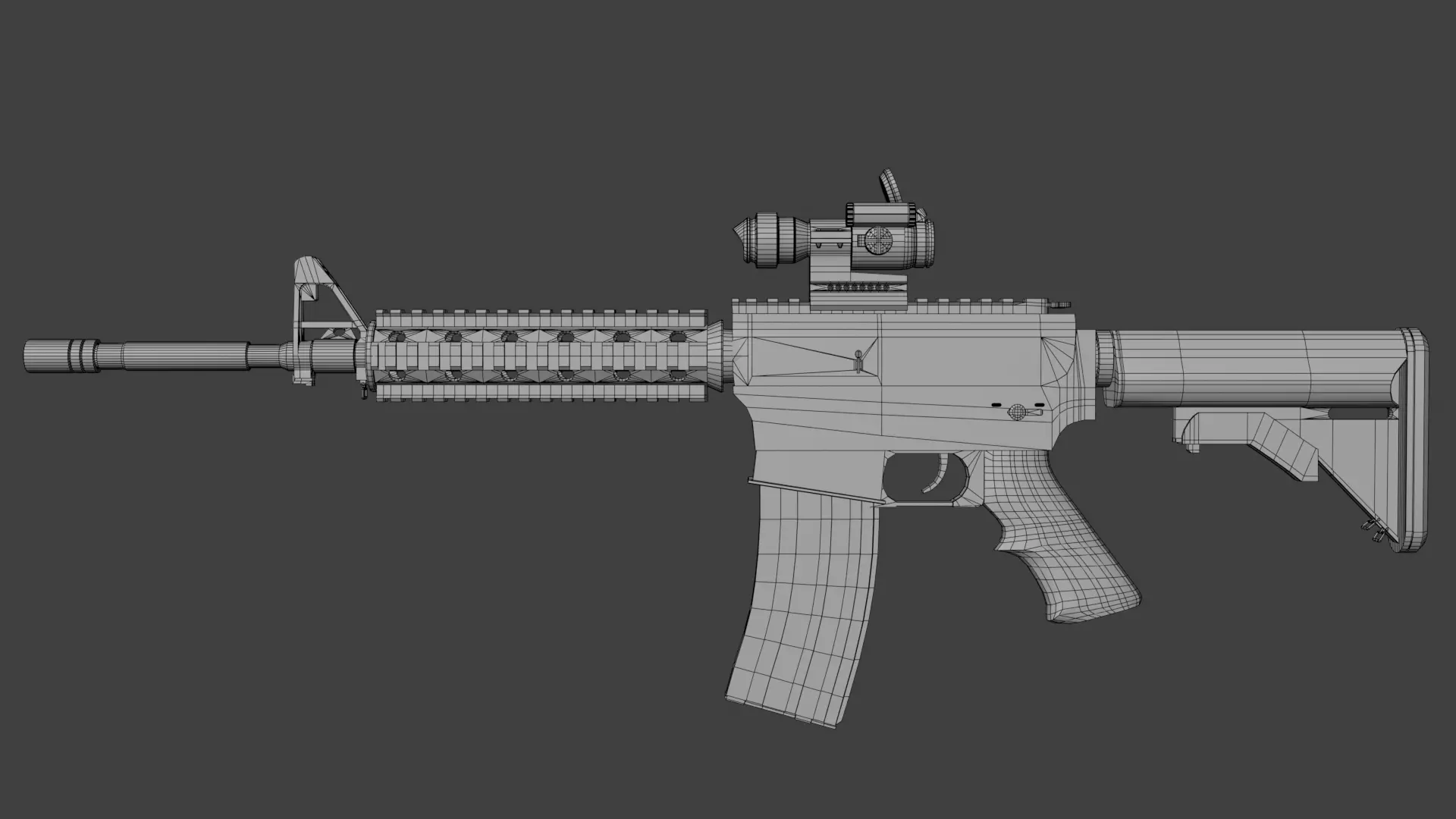 Colt M4 Low-poly 3D model_22