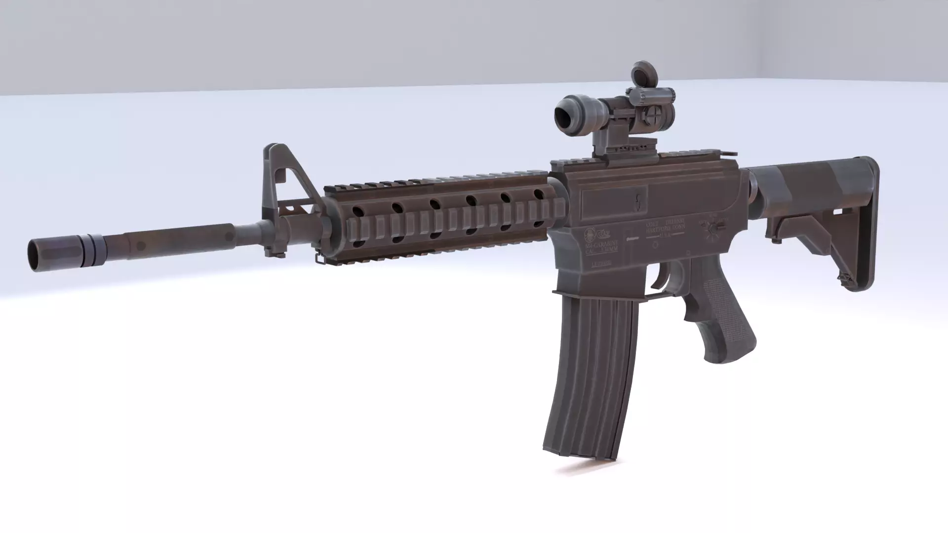 Colt M4 Low-poly 3D model_0