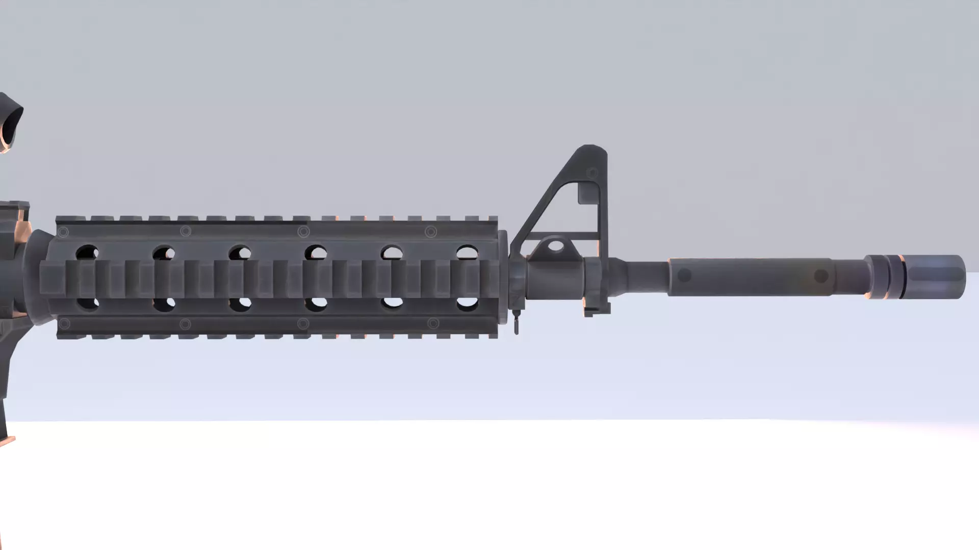 Colt M4 Low-poly 3D model_6