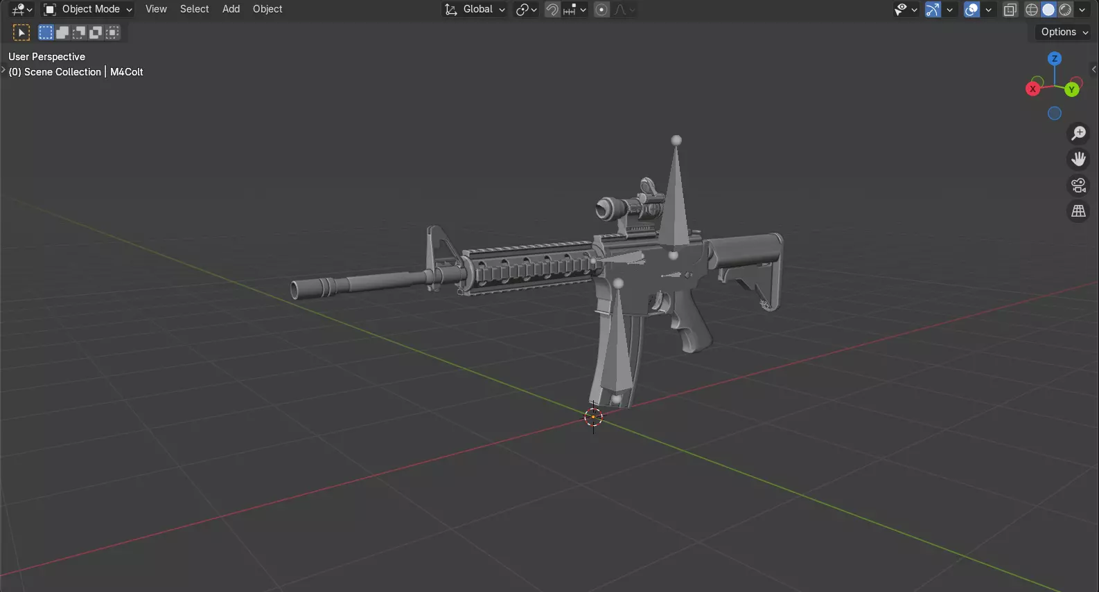 Colt M4 Low-poly 3D model_30