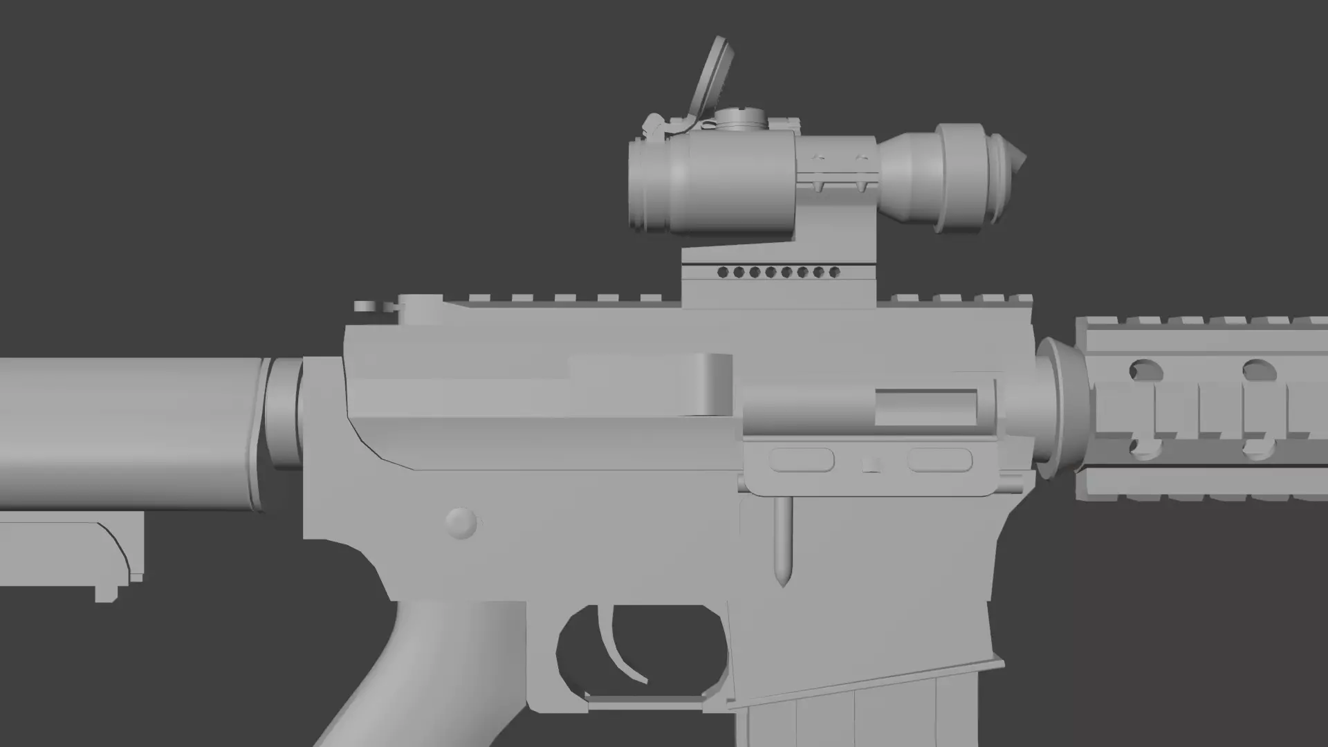 Colt M4 Low-poly 3D model_15