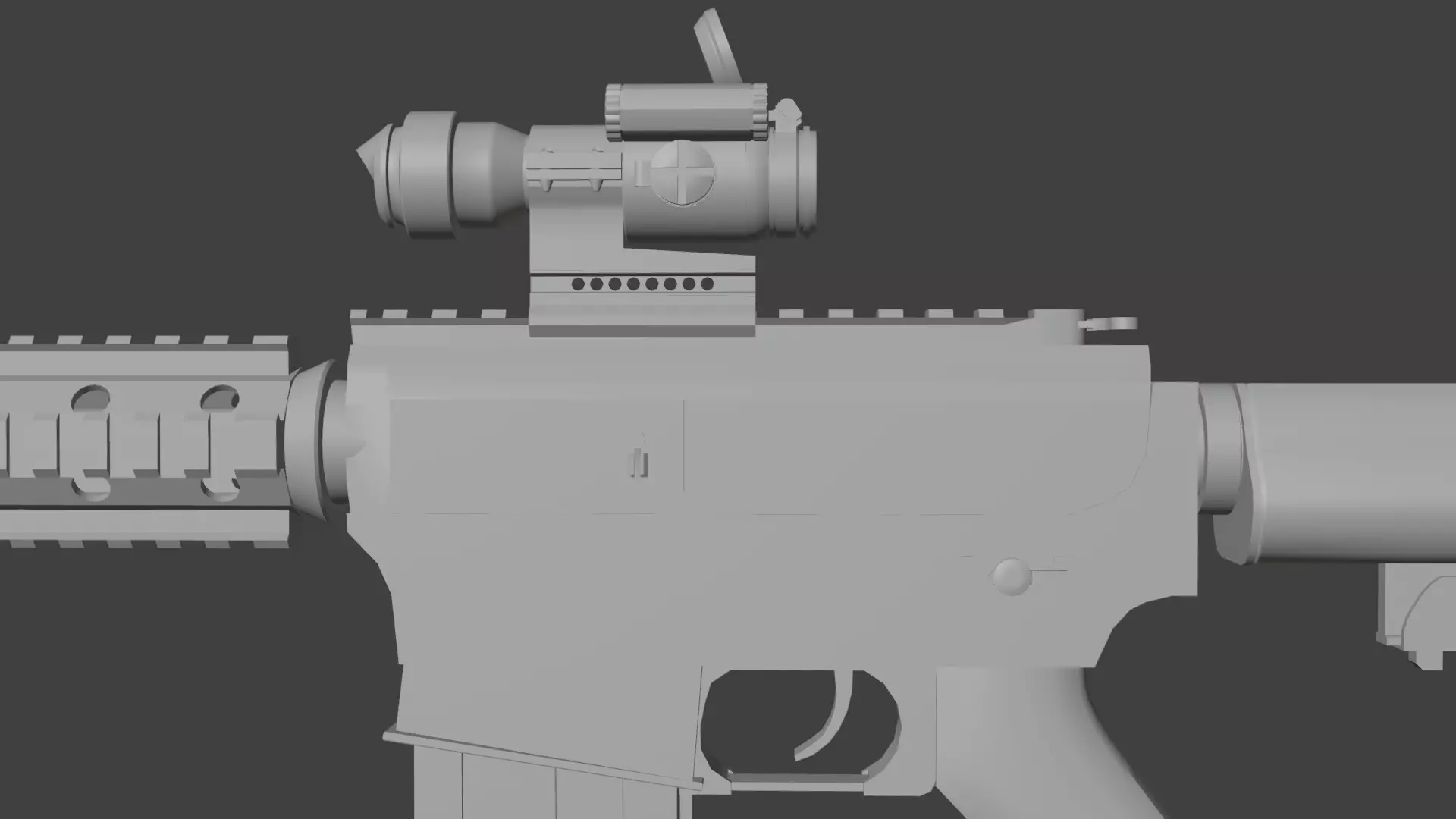 Colt M4 Low-poly 3D model_13