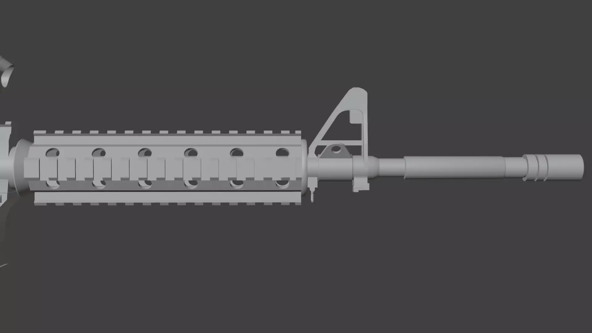 Colt M4 Low-poly 3D model_16