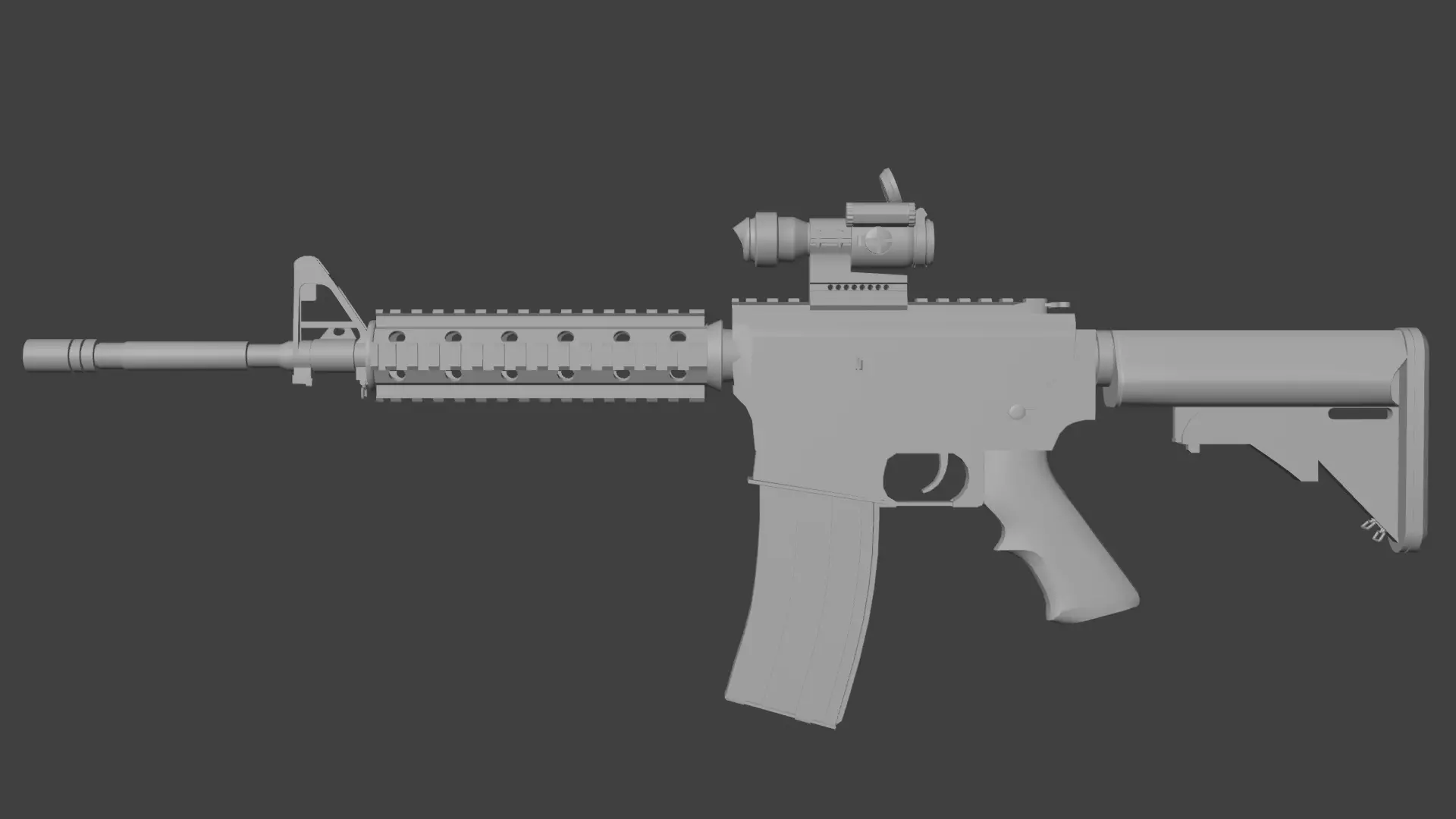 Colt M4 Low-poly 3D model_12