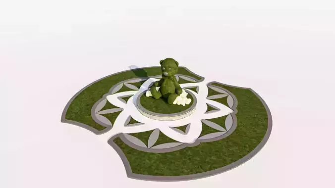 Topiary Teddy Bear Landscape Feature