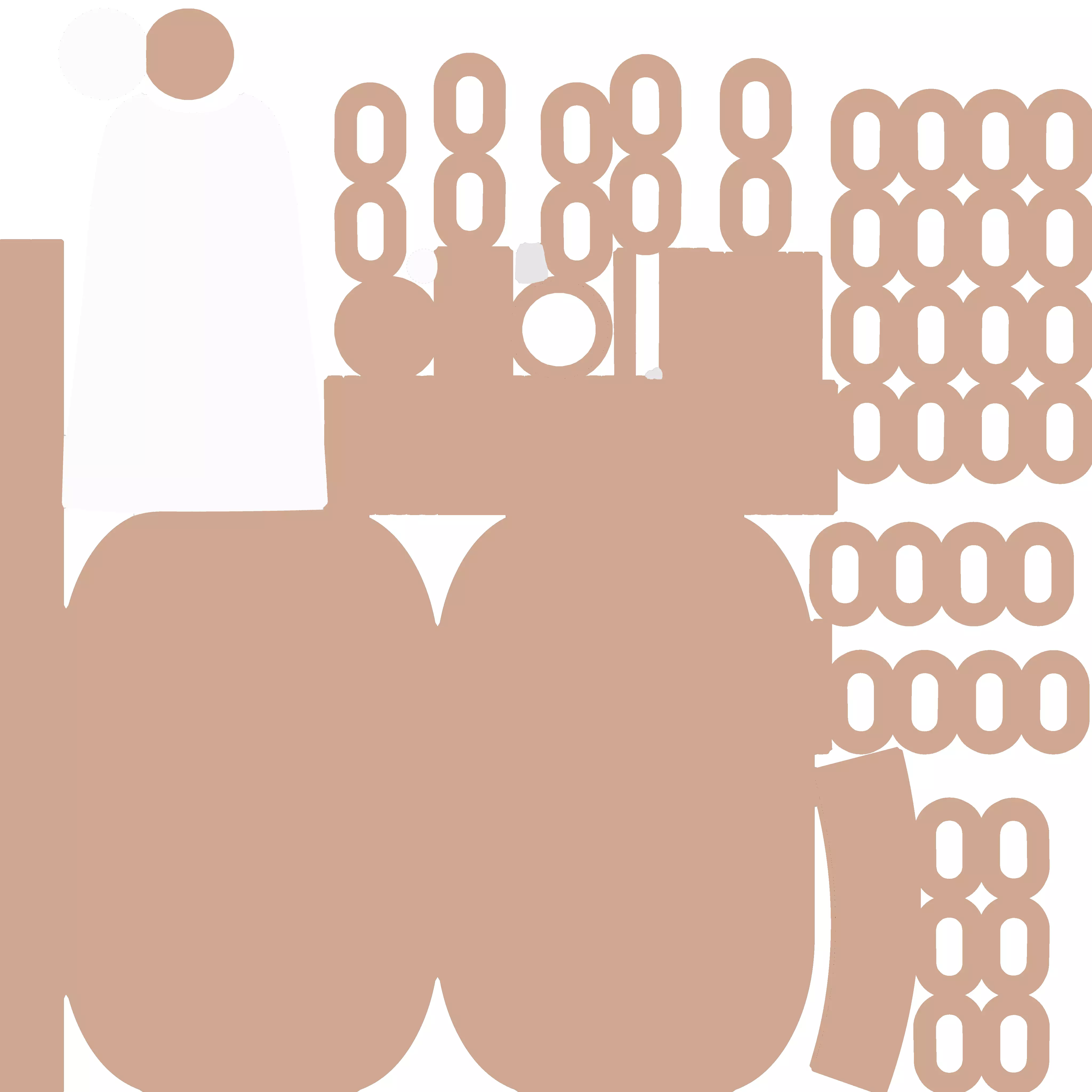 Alphabet A Chain Candleholder Rose Gold 3D Model 4K PBR Low-poly 3D model_4