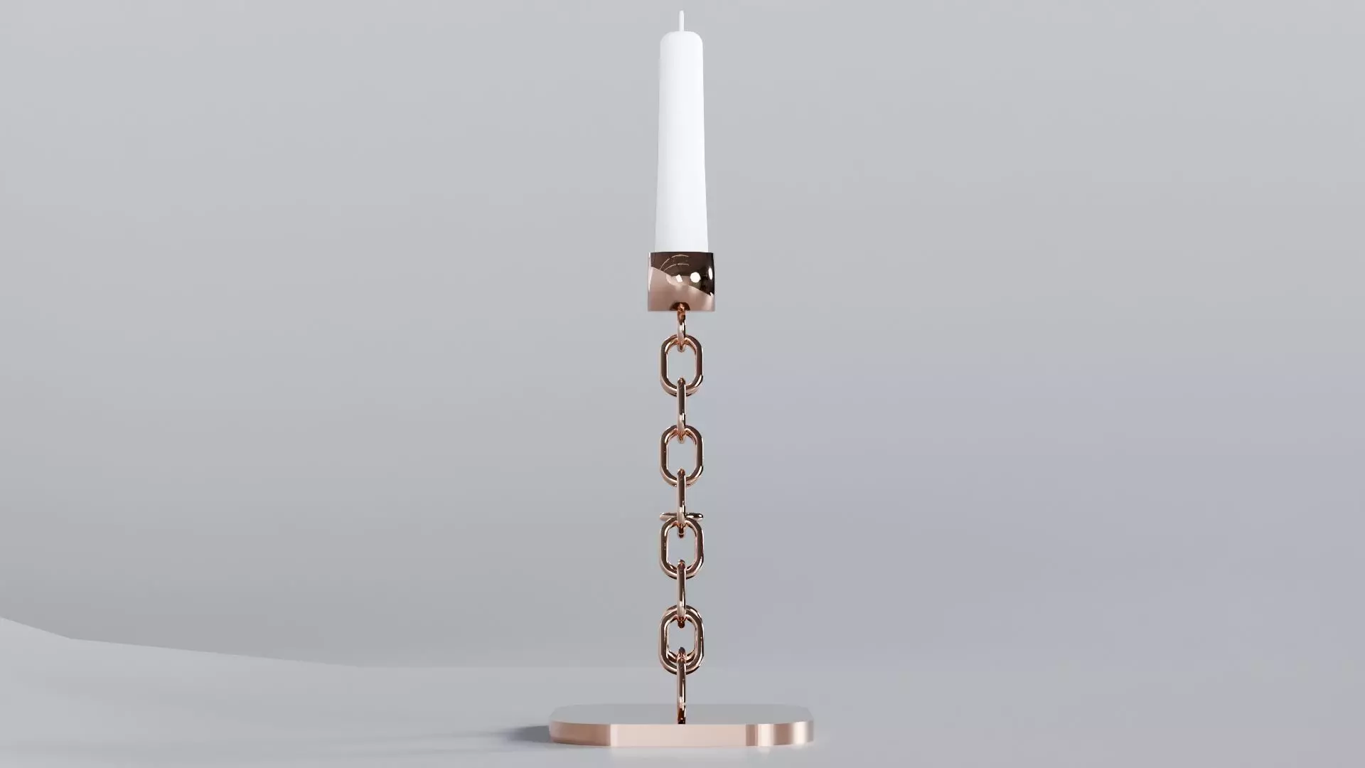 Alphabet A Chain Candleholder Rose Gold 3D Model 4K PBR Low-poly 3D model_9