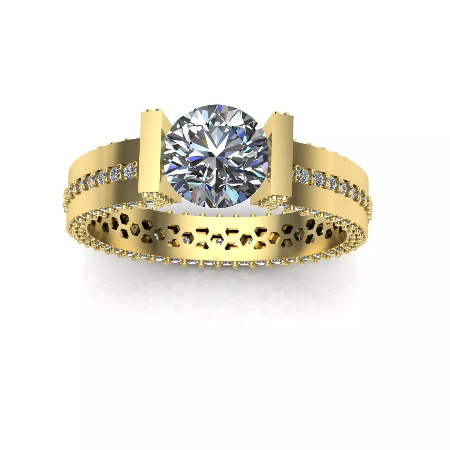 solitaire ring 05 3D print model_4