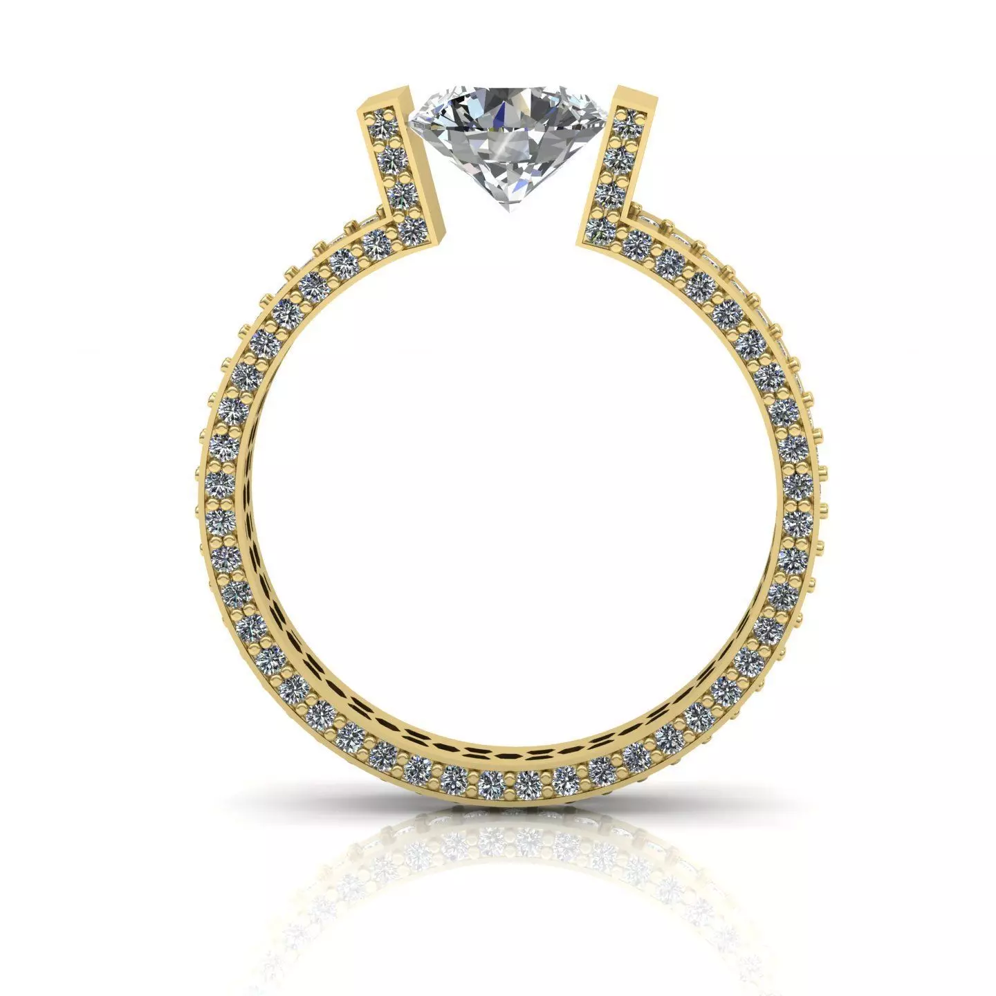 solitaire ring 05 3D print model_1