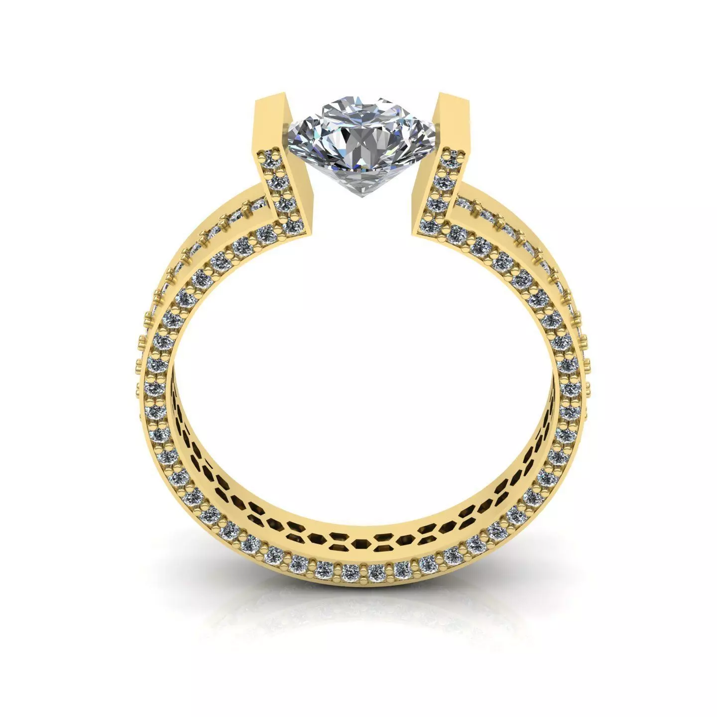 solitaire ring 05 3D print model_2
