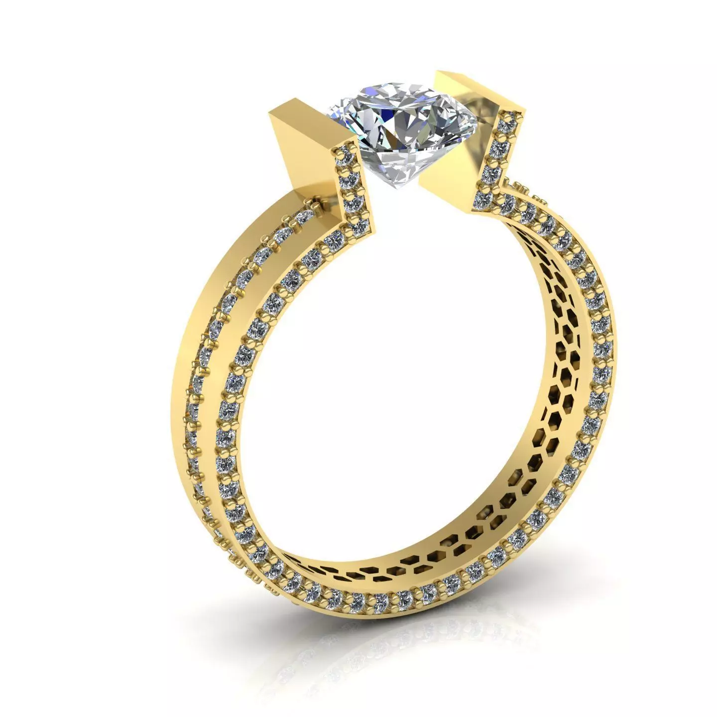 solitaire ring 05 3D print model_0