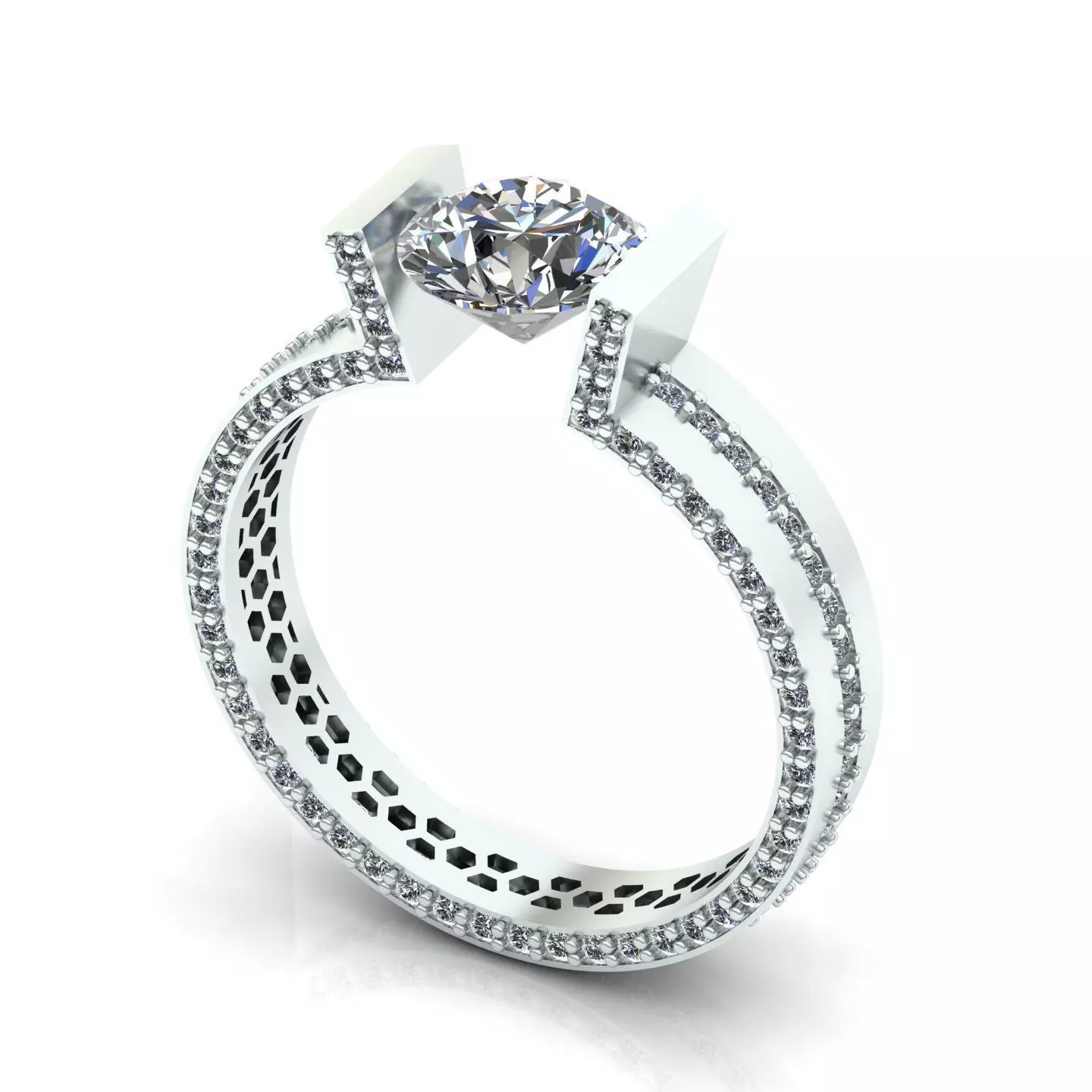 solitaire ring 05 3D print model_7