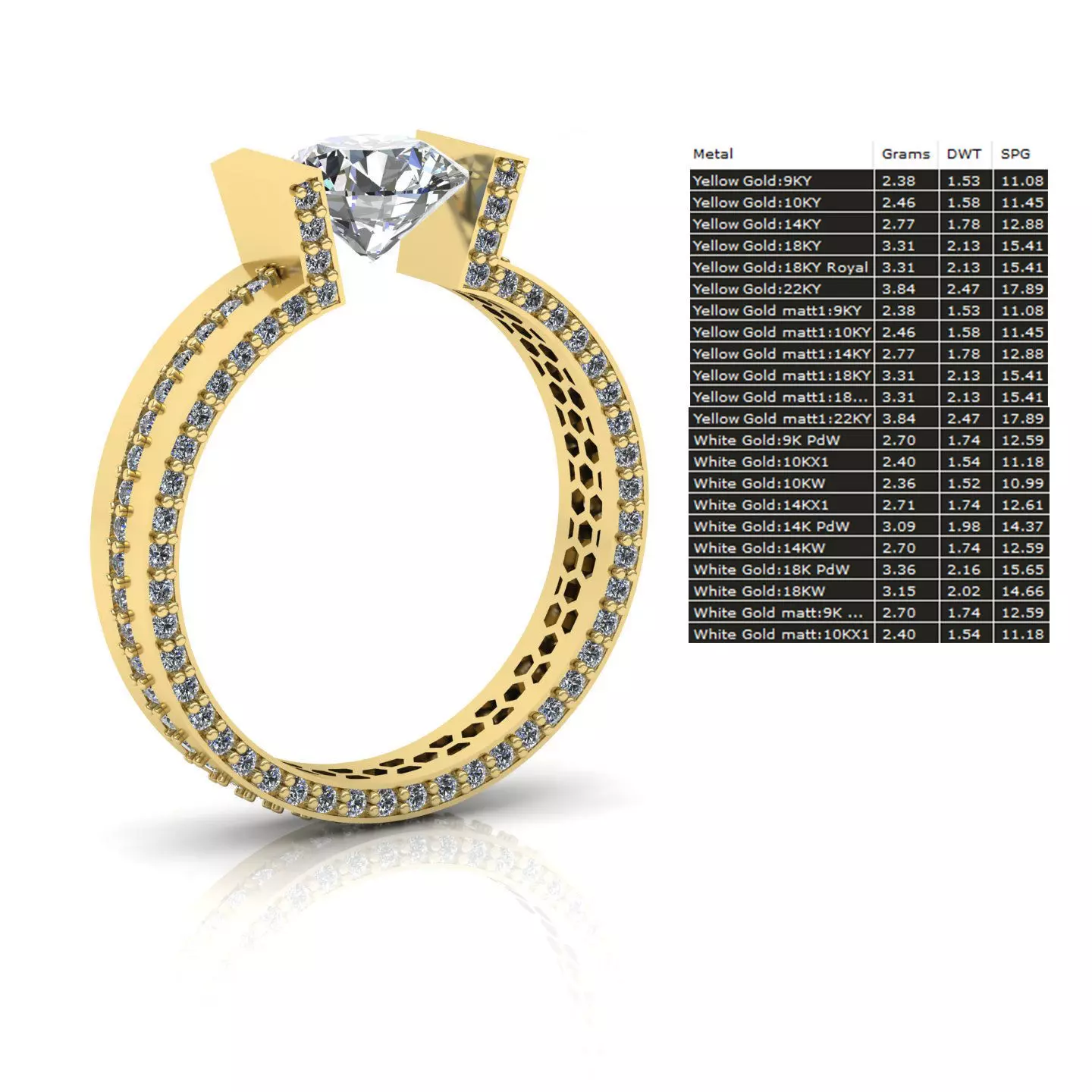 solitaire ring 05 3D print model_10