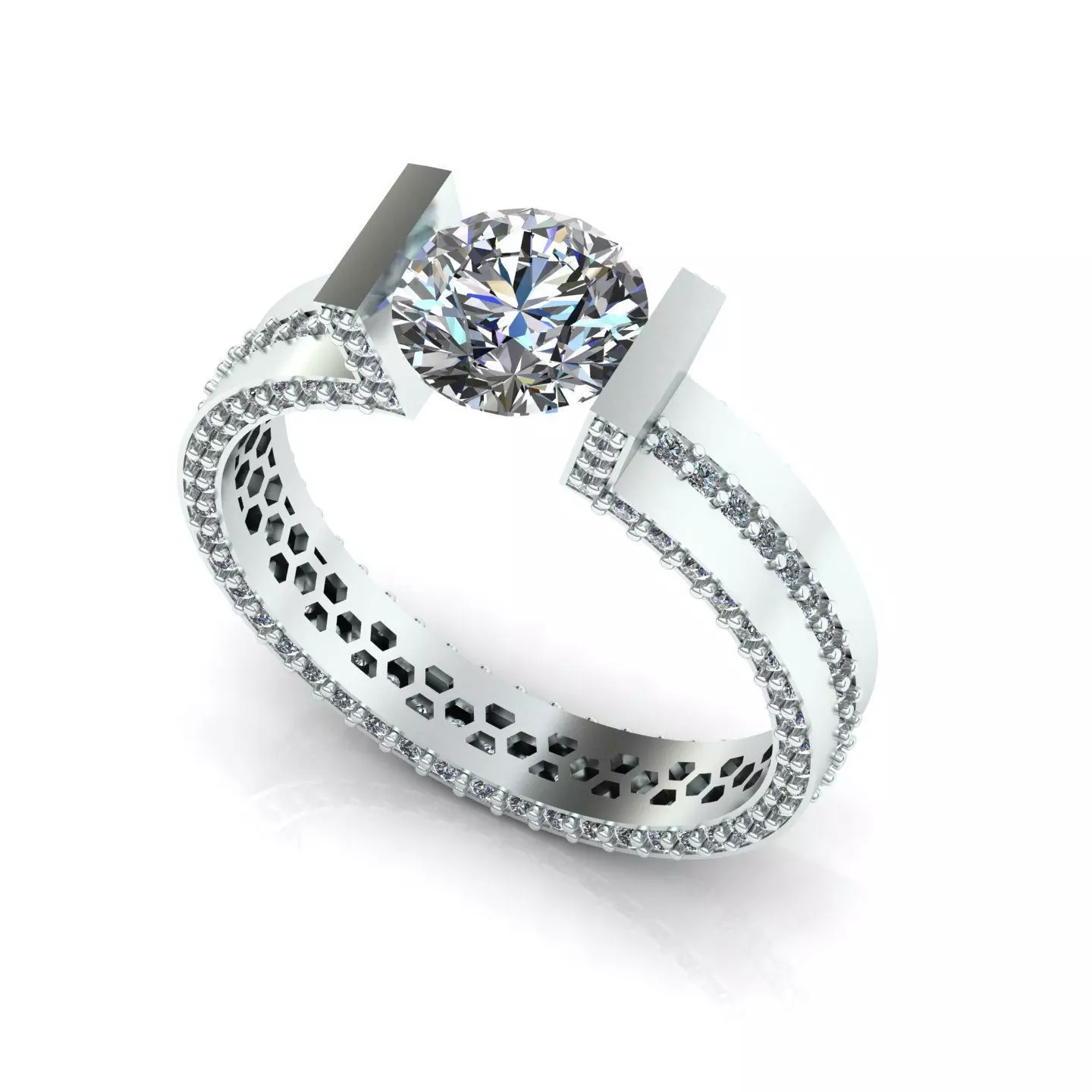 solitaire ring 05 3D print model_8