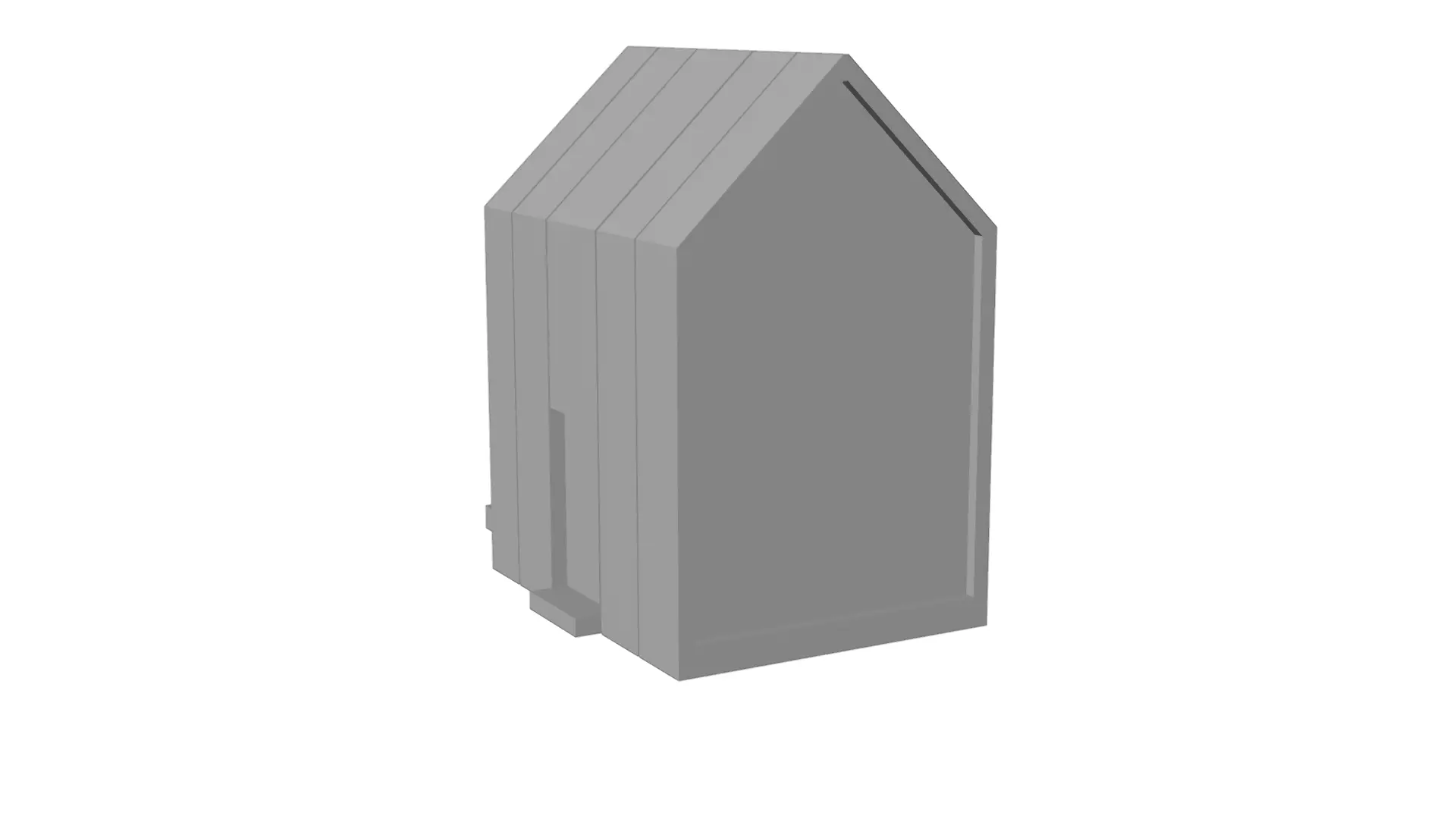 Low Poly Minimal Modern House Low-poly 3D model_6