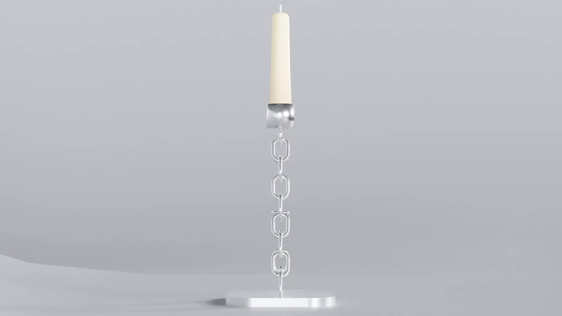 Alphabet A Chain Silver Candleholder 3D Model True 4K PBR Low-poly 3D model_3