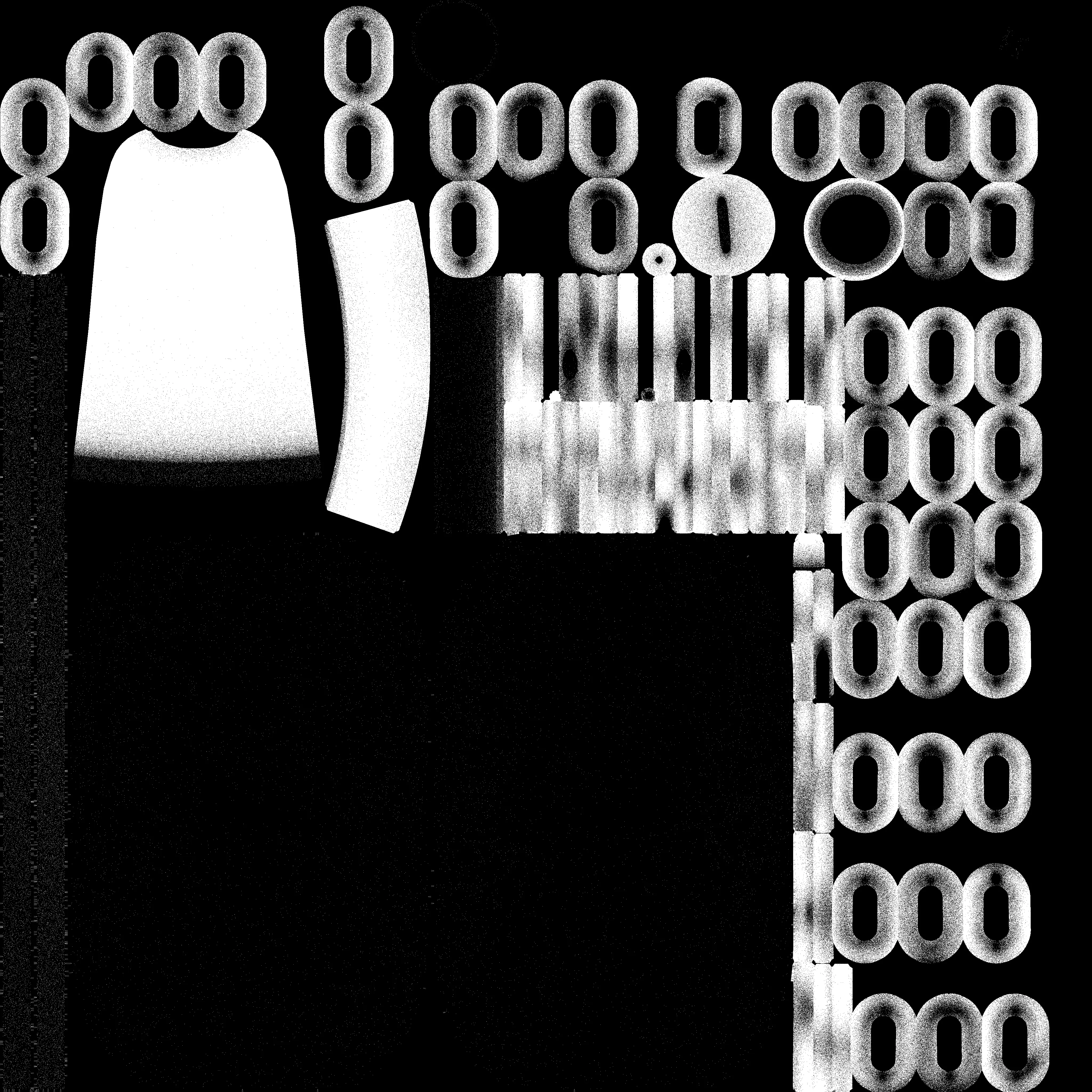 Alphabet A Chain Silver Candleholder 3D Model True 4K PBR Low-poly 3D model_1