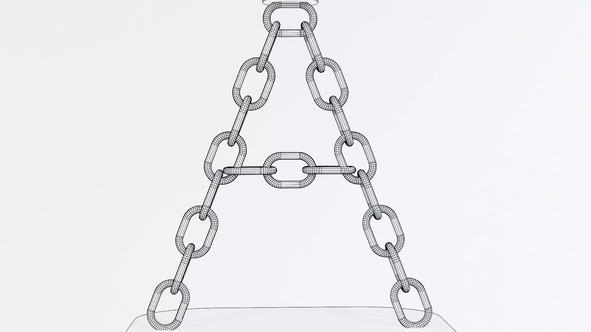 Alphabet A Chain Silver Candleholder 3D Model True 4K PBR Low-poly 3D model_16