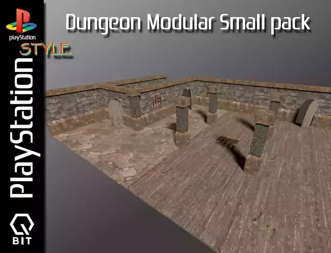 Dungeon Modular PS1 style Small pack OLD games style