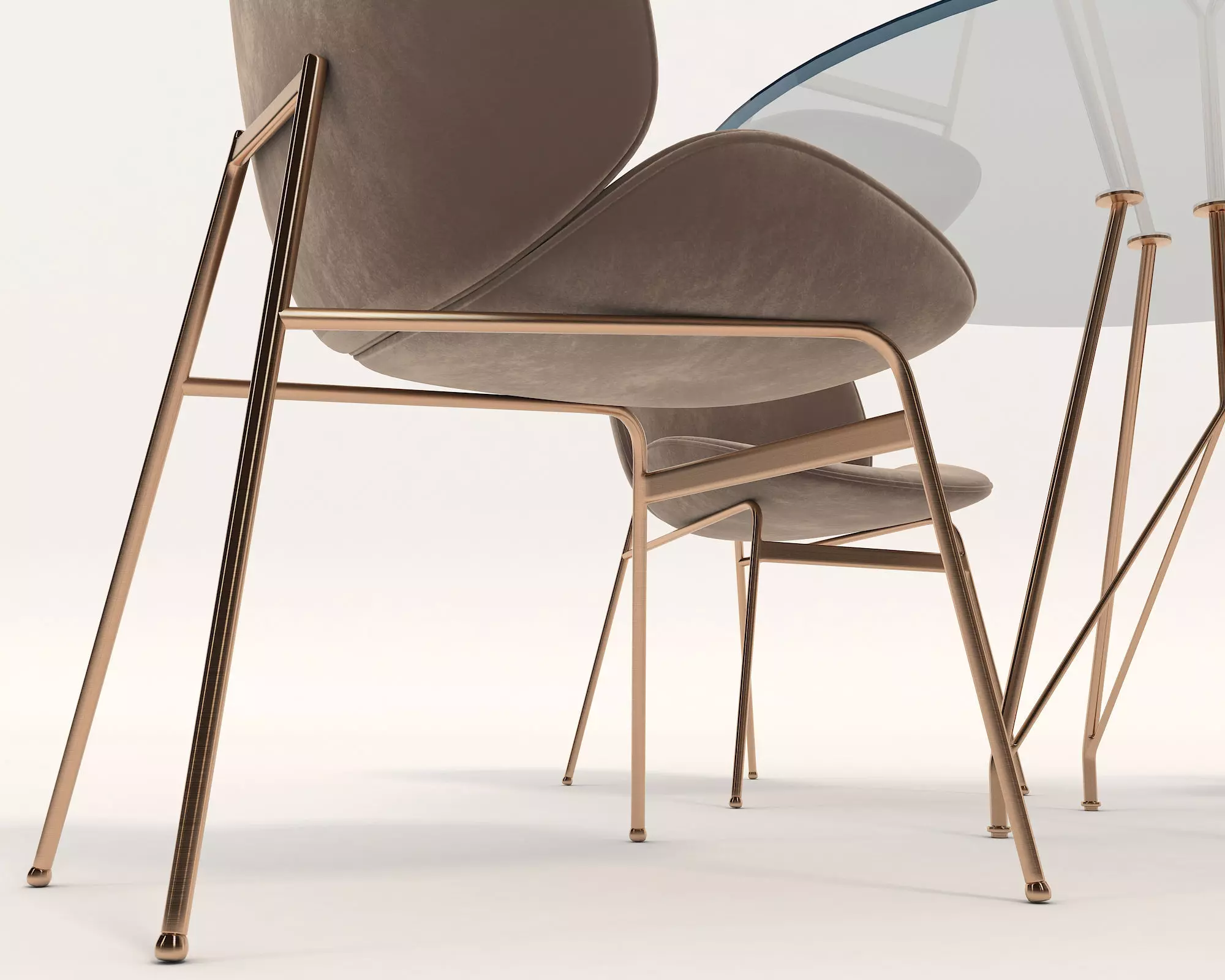 Modern Dining Table and Chairs 14 3D model_7