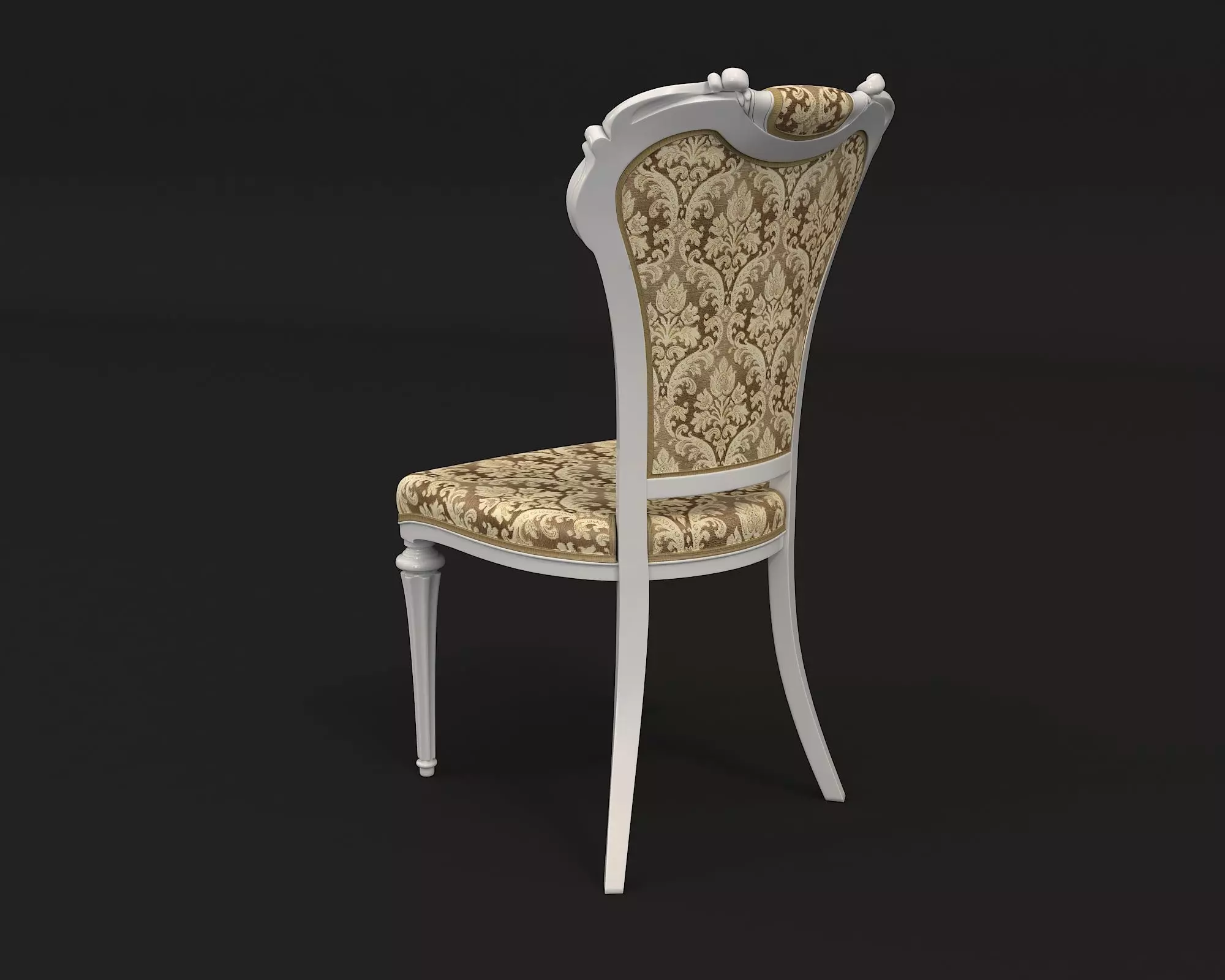 Classic European style Dining Table and Chairs 18 3D model_11