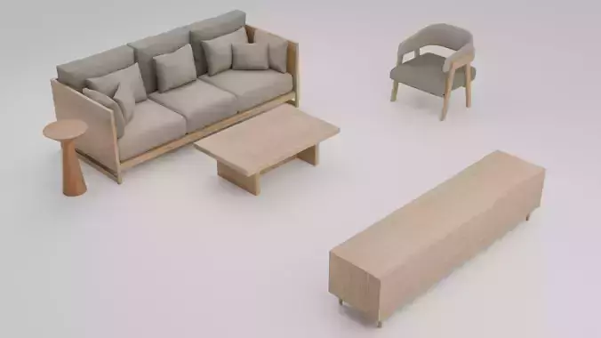 Japandi Style Living Room Collection