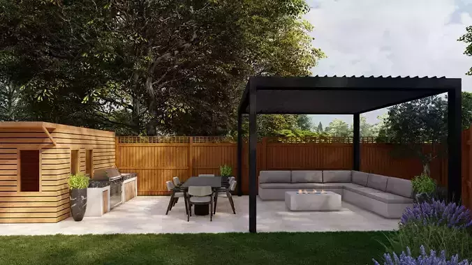 Garden Landscape 3D Model - SketchUp and Lumion