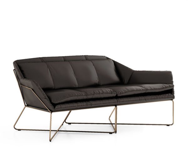 Origami Leather Sofa by West Elm 3D model
