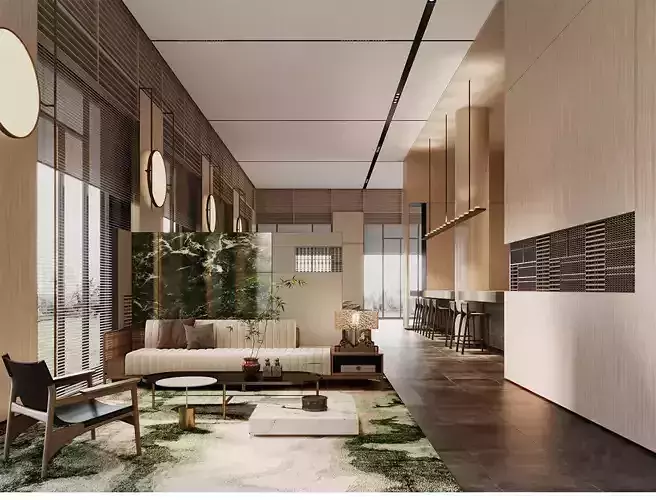 Sales office lobby interior decoration