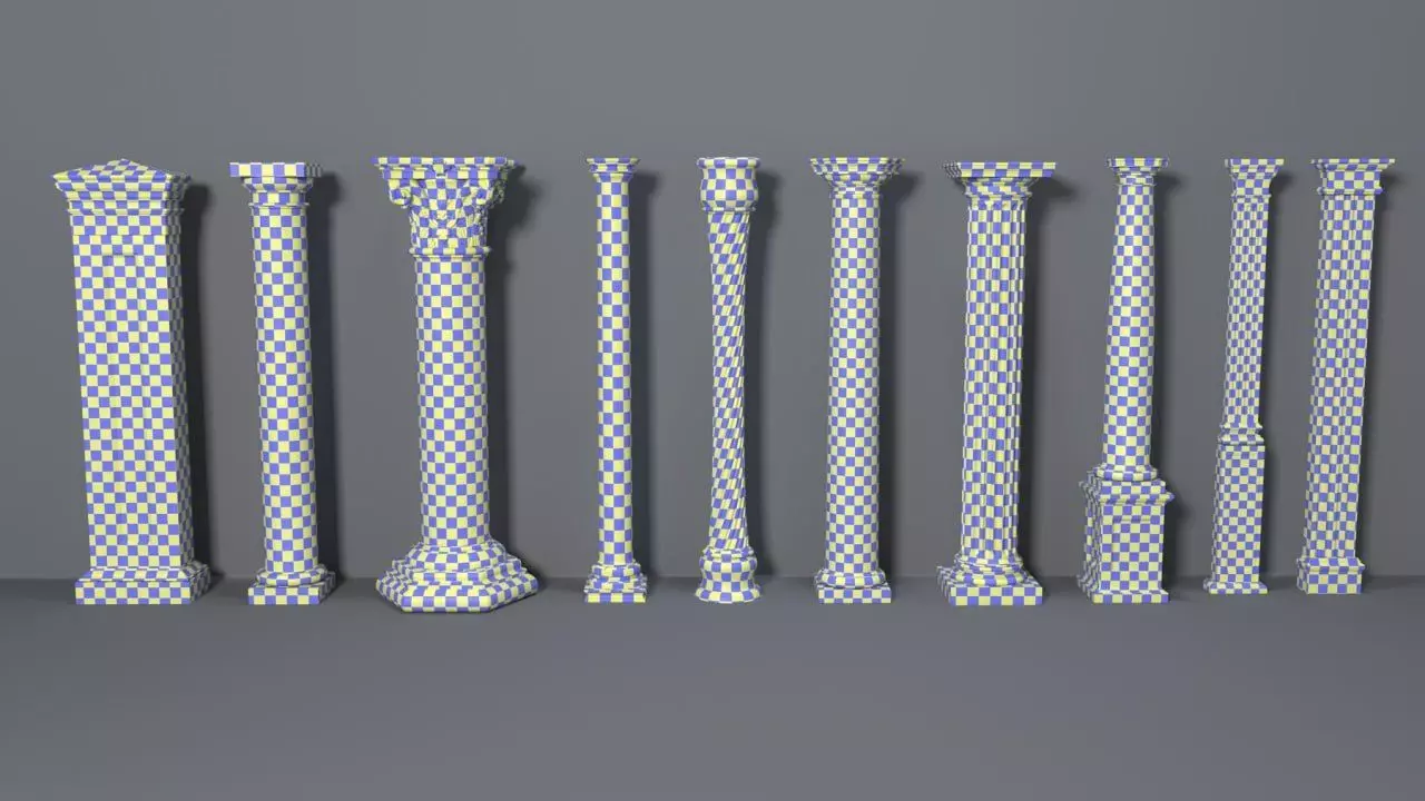 building columns for architecture use  3D model_7
