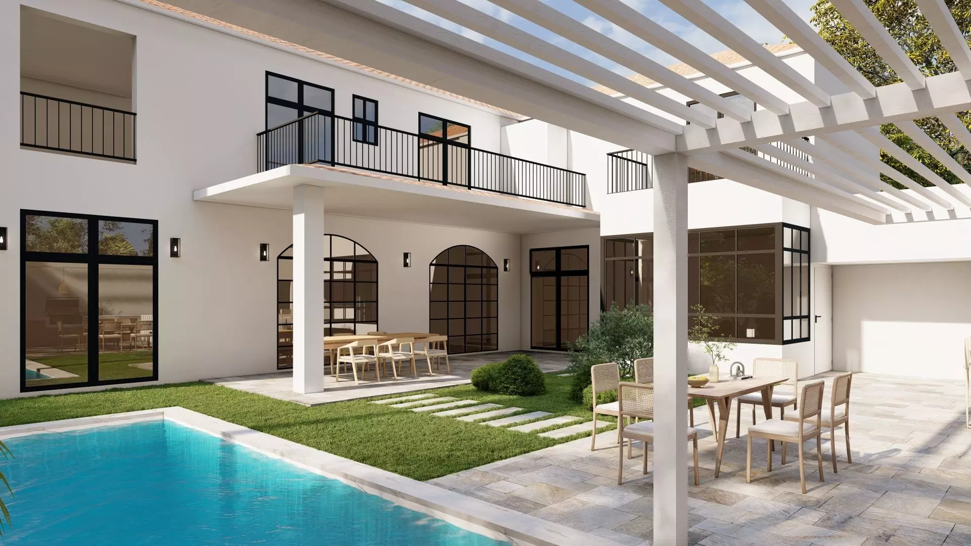 Garden Landscape 3D Model - SketchUp and Lumion Scene 3D model_1