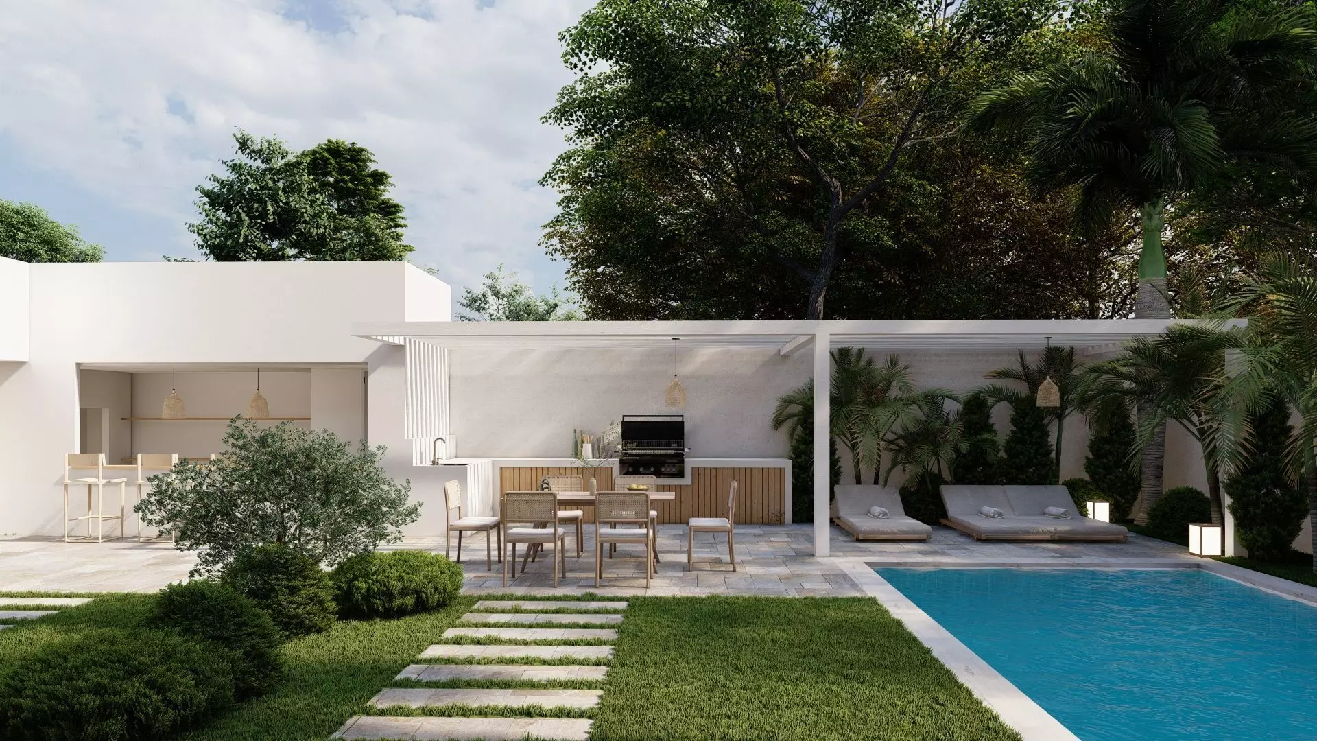 Garden Landscape 3D Model - SketchUp and Lumion Scene 3D model_2