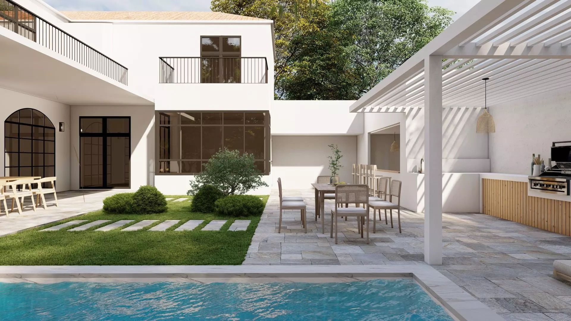 Garden Landscape 3D Model - SketchUp and Lumion Scene 3D model_3