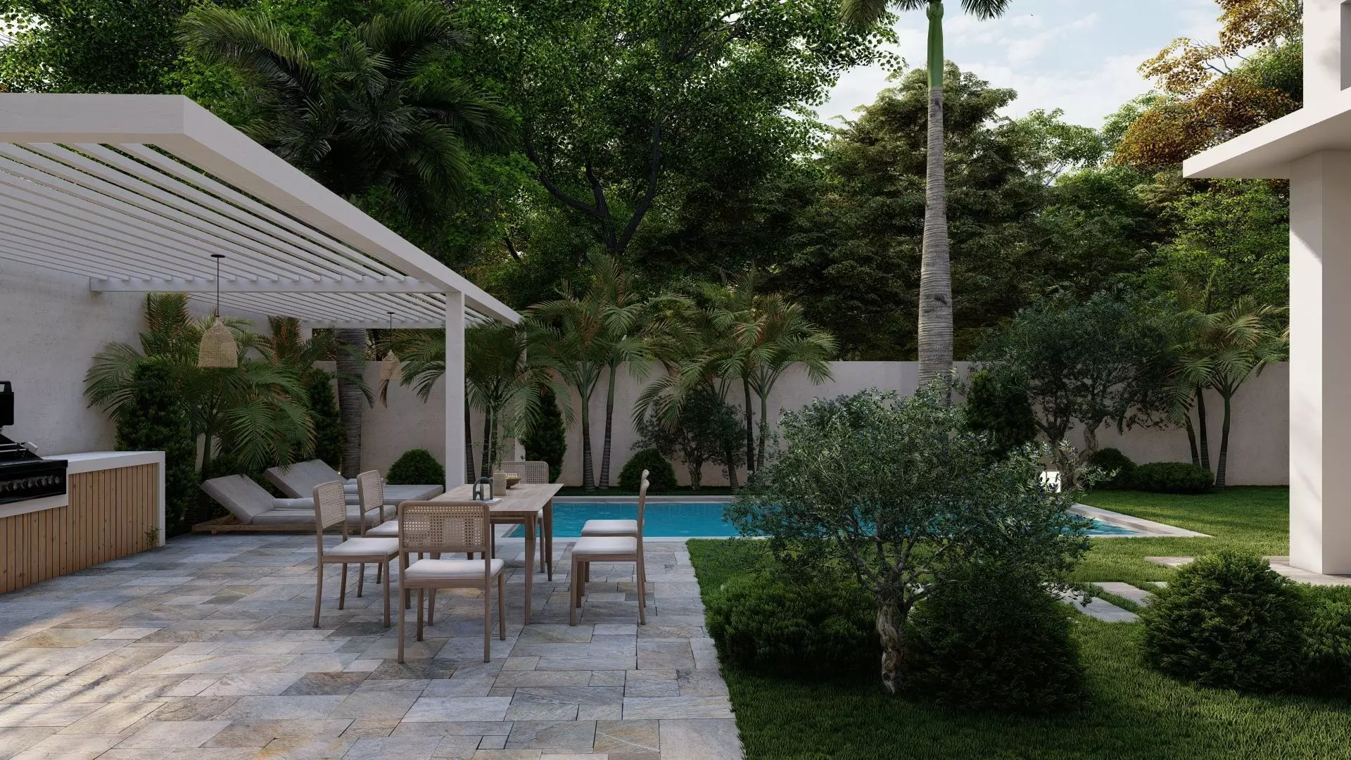 Garden Landscape 3D Model - SketchUp and Lumion Scene 3D model_4