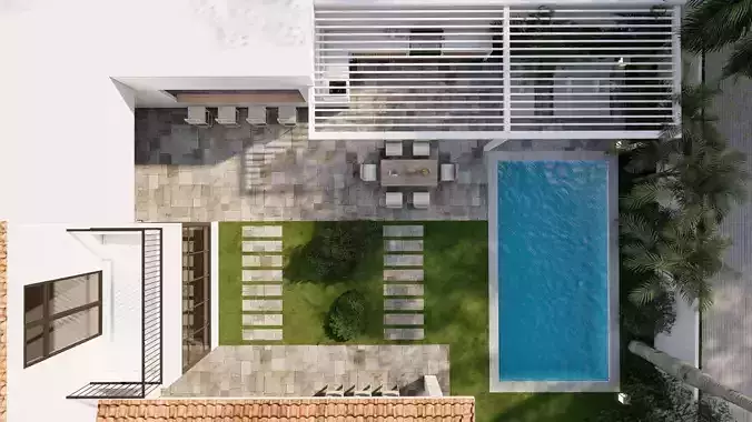 Garden Landscape 3D Model - SketchUp and Lumion Scene 