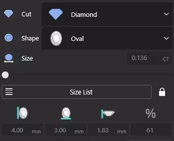 Channel Set Oval cut eternity ring with bead N03 2856CT EU54 3D print model_12