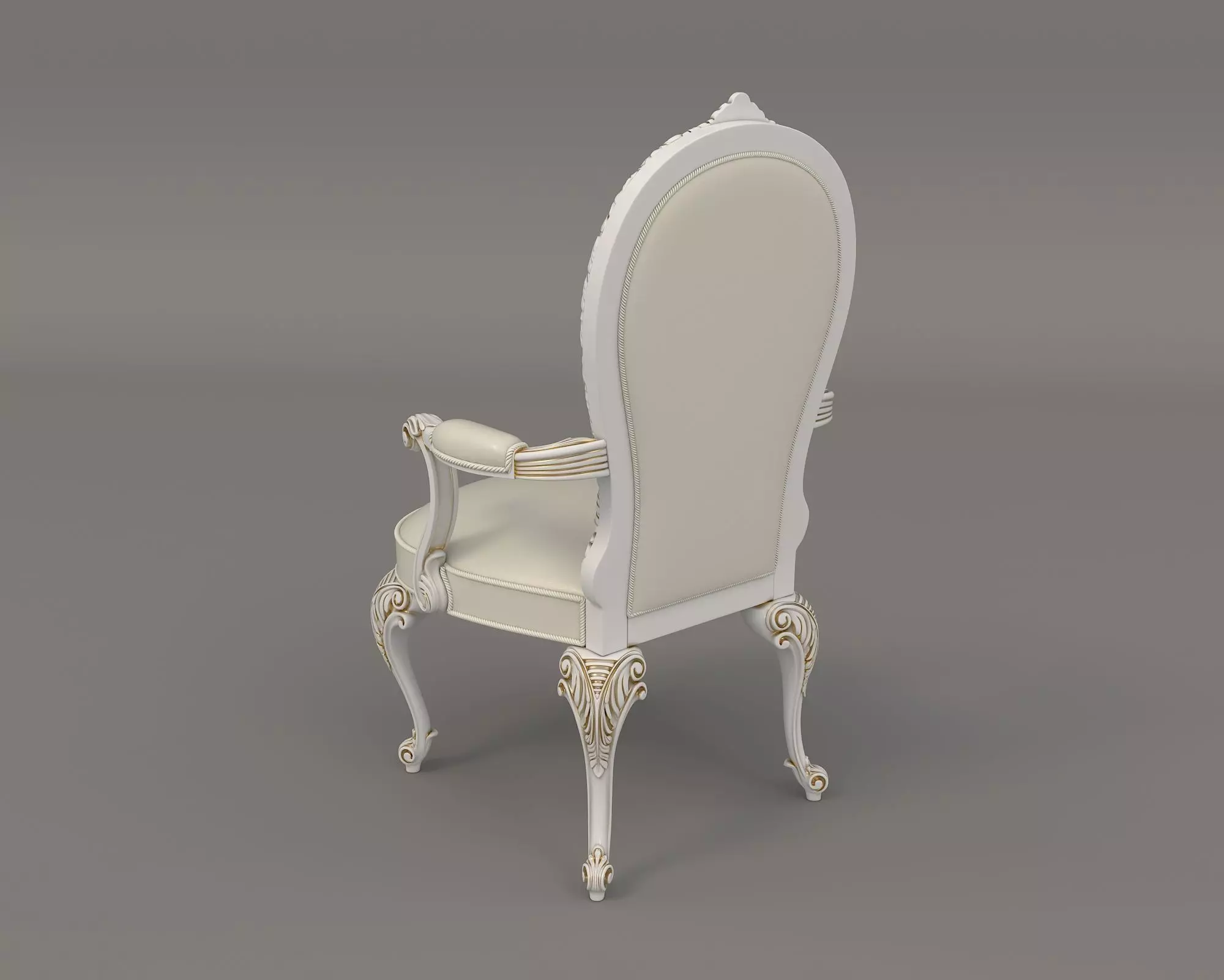 Classic European style Dining Table and Chairs 23 3D model_6