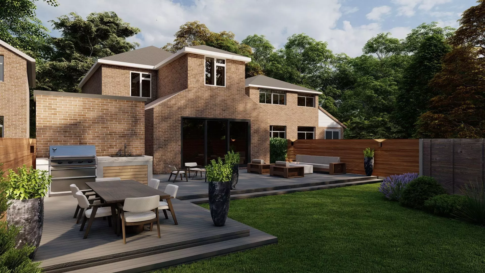 Garden Landscape 3D Model - SketchUp and Lumion Scene -PLAN 3D model_2