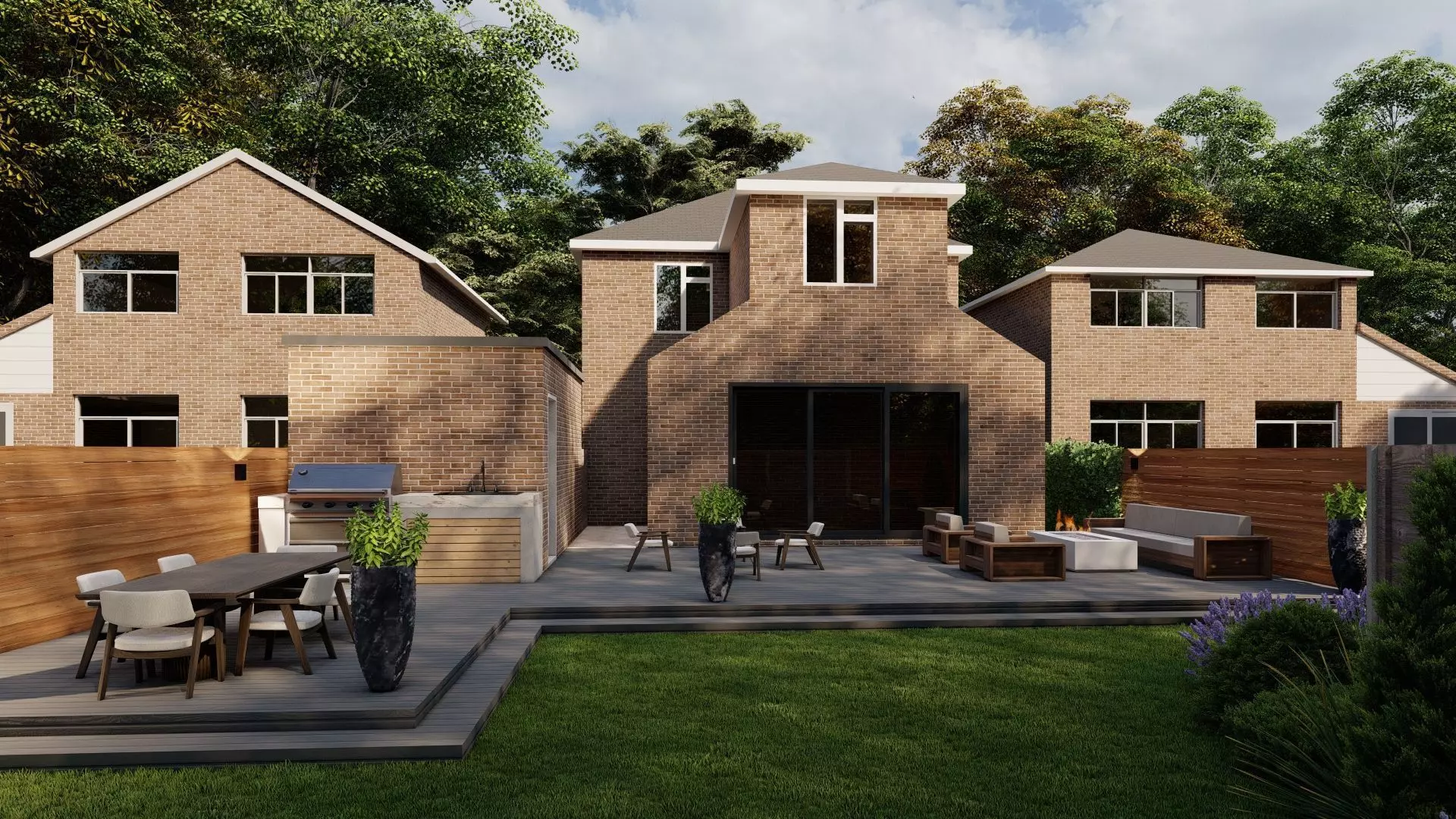 Garden Landscape 3D Model - SketchUp and Lumion Scene -PLAN 3D model_0